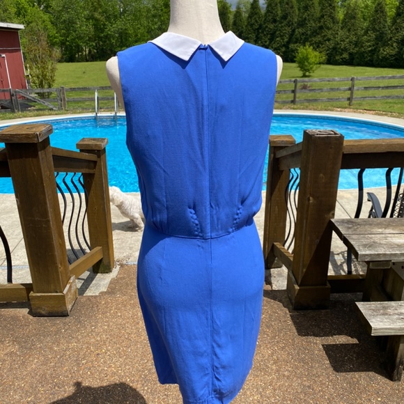 Sandro Dress, Blue, Designer Size 3 - Picture 5 of 15